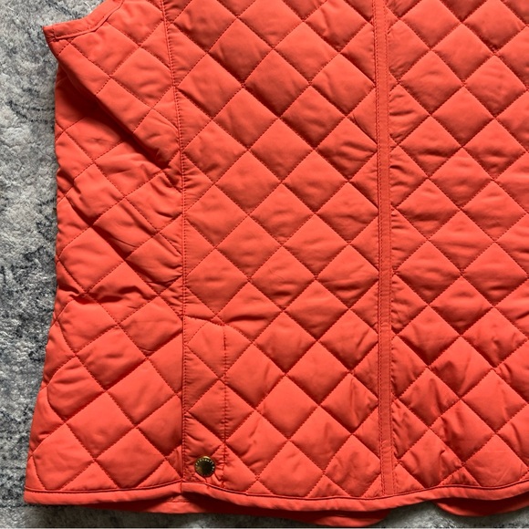 Women’s Ralph Lauren Quilted Vest Large Orange - Picture 7 of 9